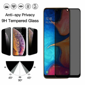 Скрийн протектор от закалено стъкло DIAMOND PRIVACY ANTI-SPY 3D FULL SCREEN Full Glue за Samsung Galaxy A70 A705F с черен кант 